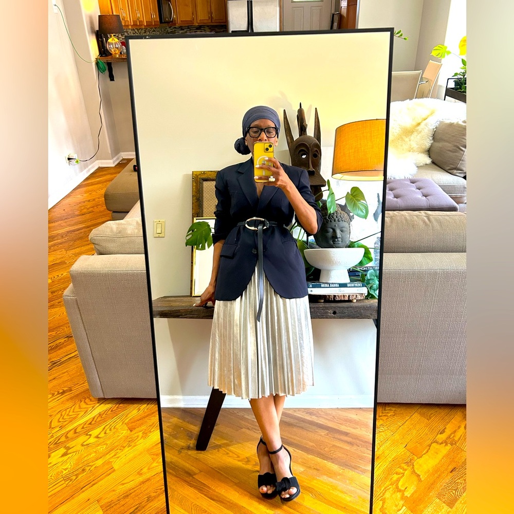 Zara Navy Blue Oversized Blazer